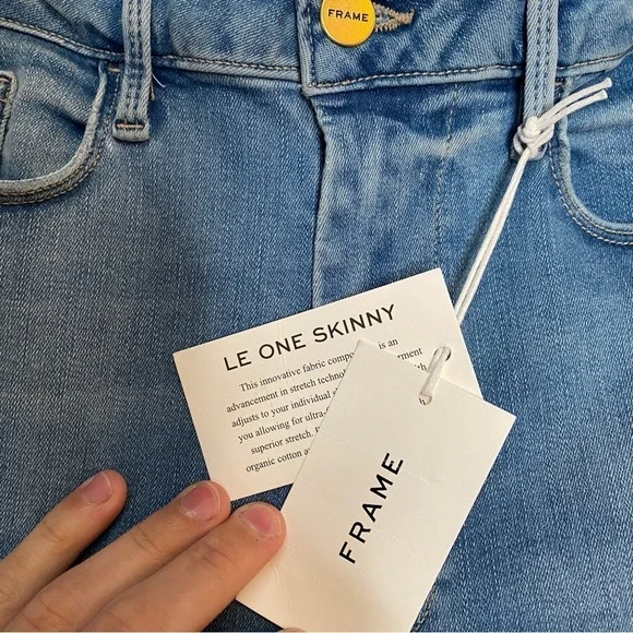 Frame Le One Skinny Jeans in Caspio Blue Size 2 Fits 30-34 New With Tags